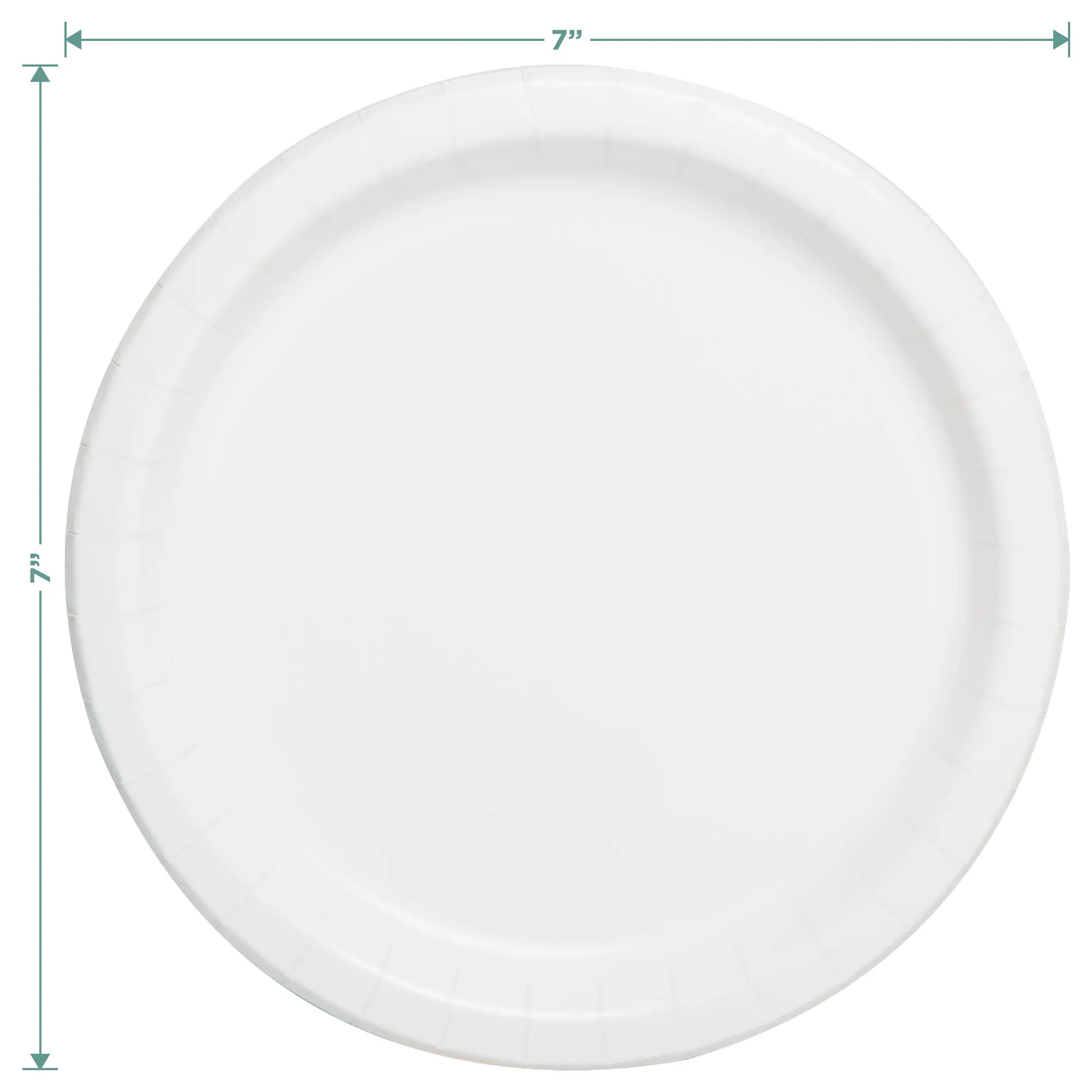 Disposable Round 7" Paper Plates in Powder Blue, Navy, White, & Silver (20ct of Each)