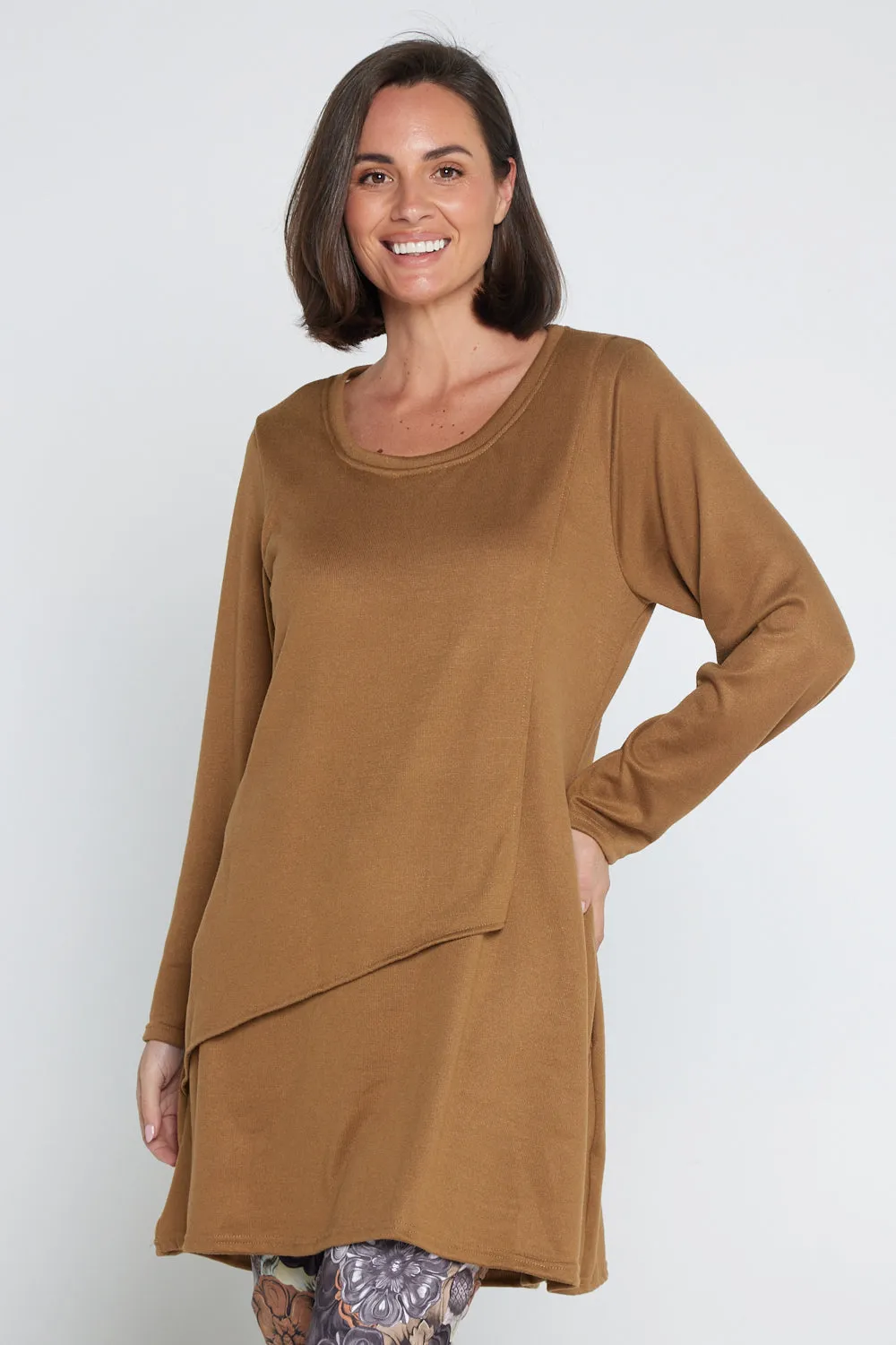 Divina Knit Tunic - Tan