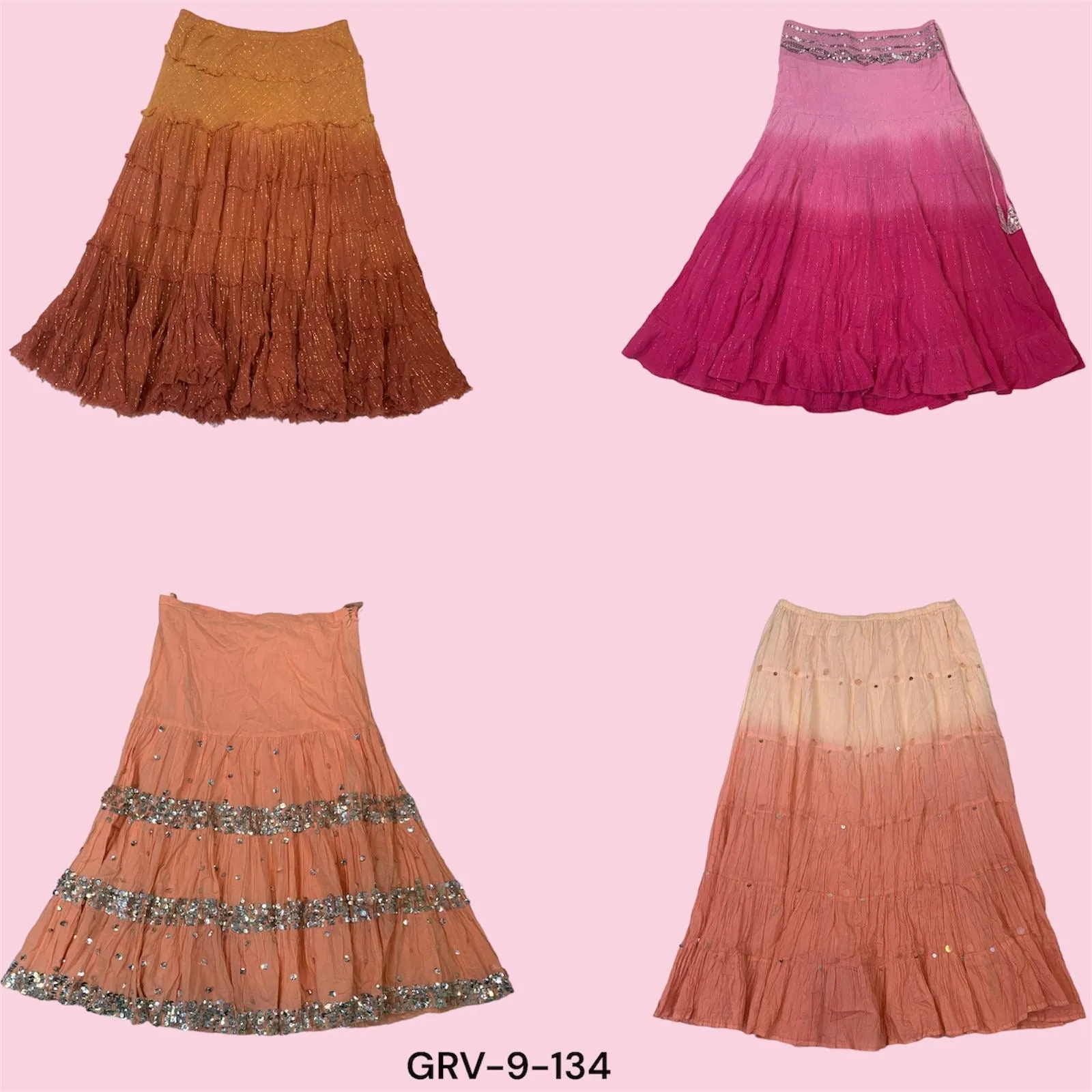 Dreamy Y2K Cotton Fairy Skirt – Floaty, Feminine, and Stylish(9-134)