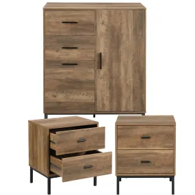 Dresser and Nightstand Set - MerryLuk Bronx Wardrobe Bundle