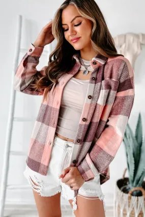 Elnora Plaid Shacket (Pink)