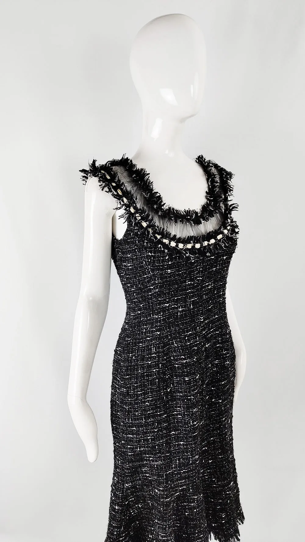 Emanuel Ungaro Vintage Black & White Tweed Dress