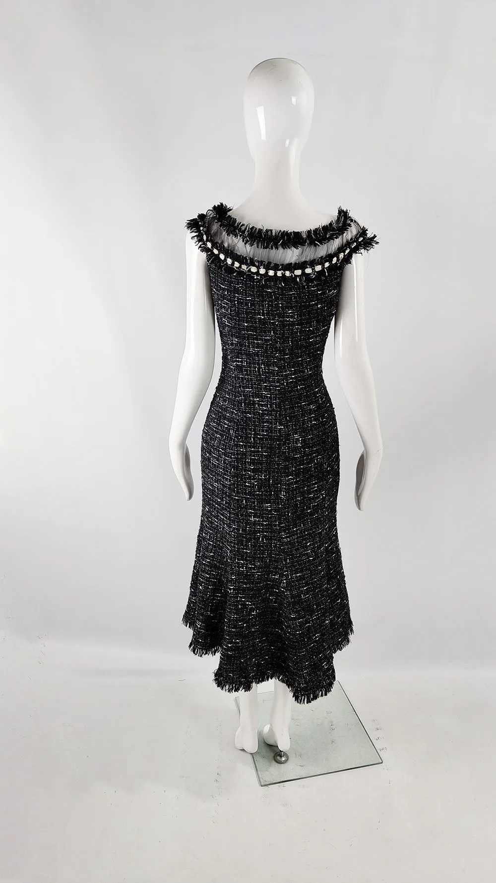 Emanuel Ungaro Vintage Black & White Tweed Dress