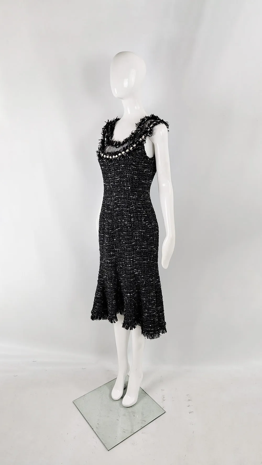 Emanuel Ungaro Vintage Black & White Tweed Dress