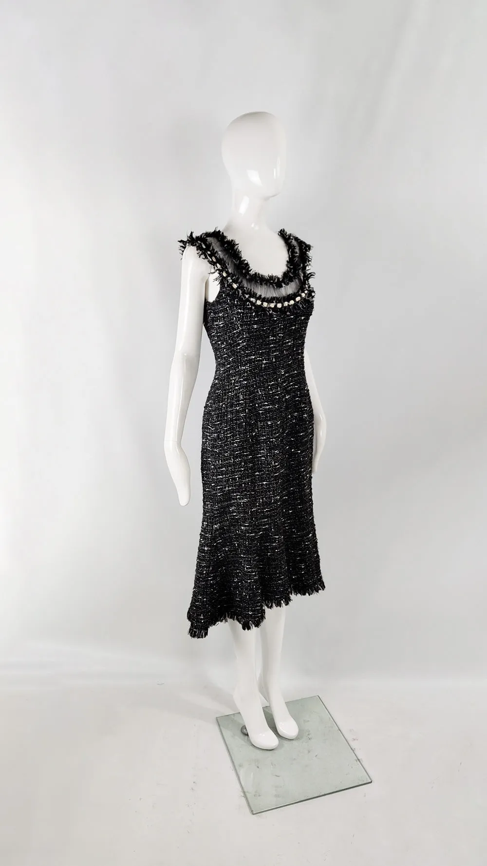 Emanuel Ungaro Vintage Black & White Tweed Dress