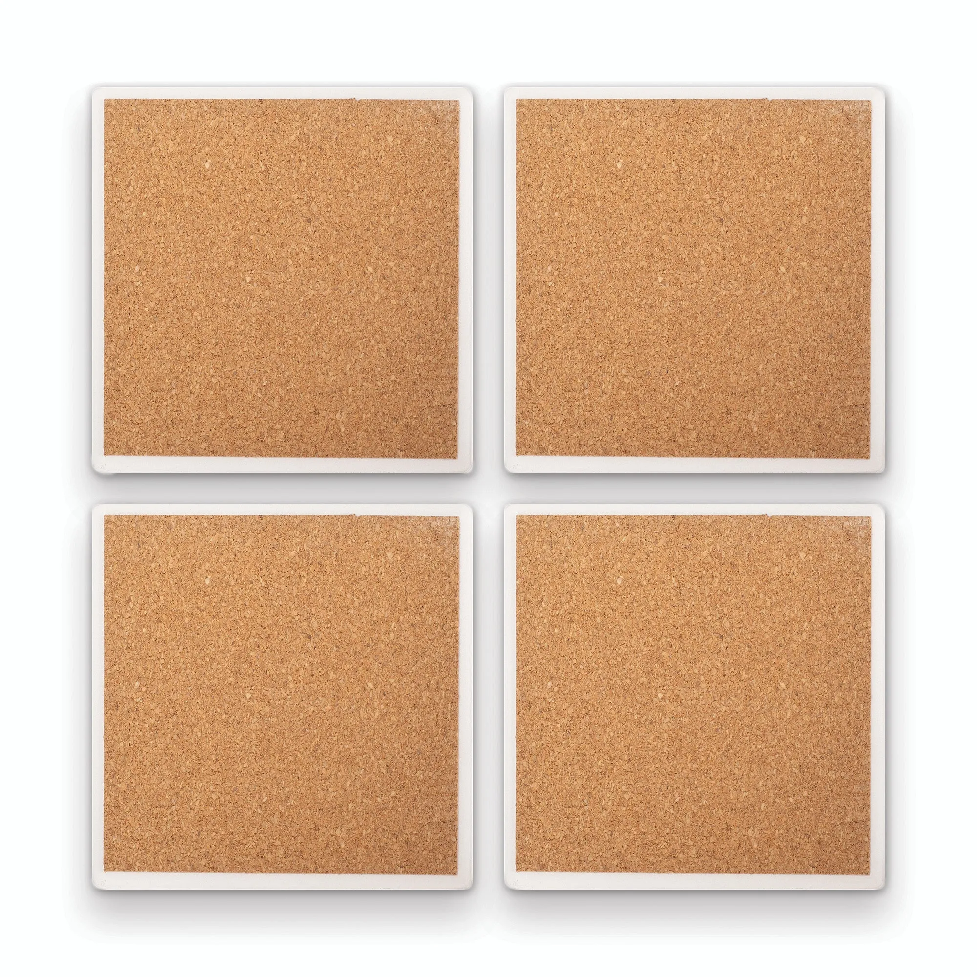 Faith Hope Love White 4 x 4 Absorbent Ceramic Square Coasters Pack of 4