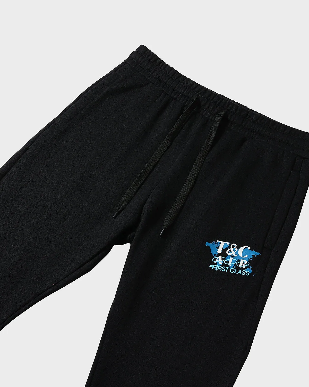 First Class Hoodie & Sweats Set in Black