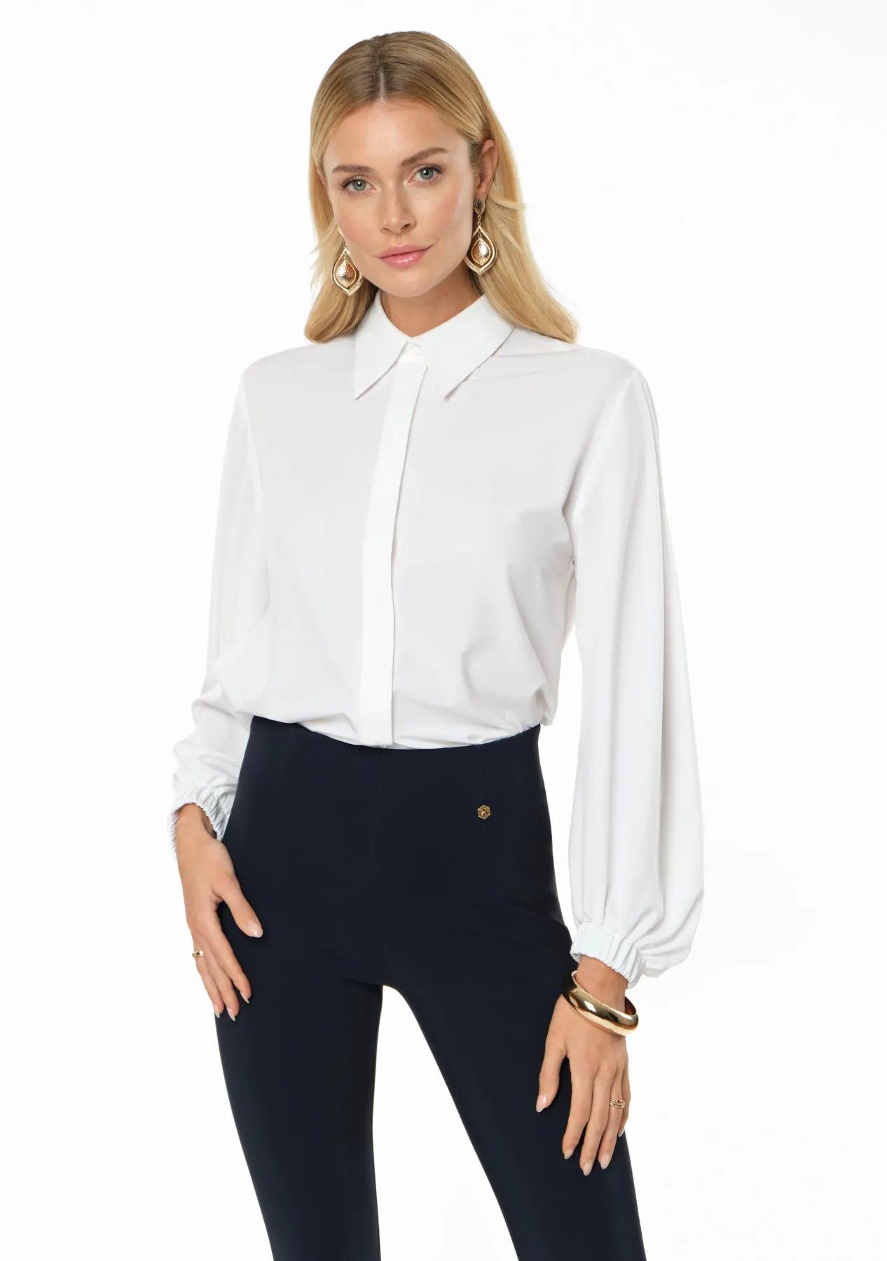 FIUME Voile Blouse white