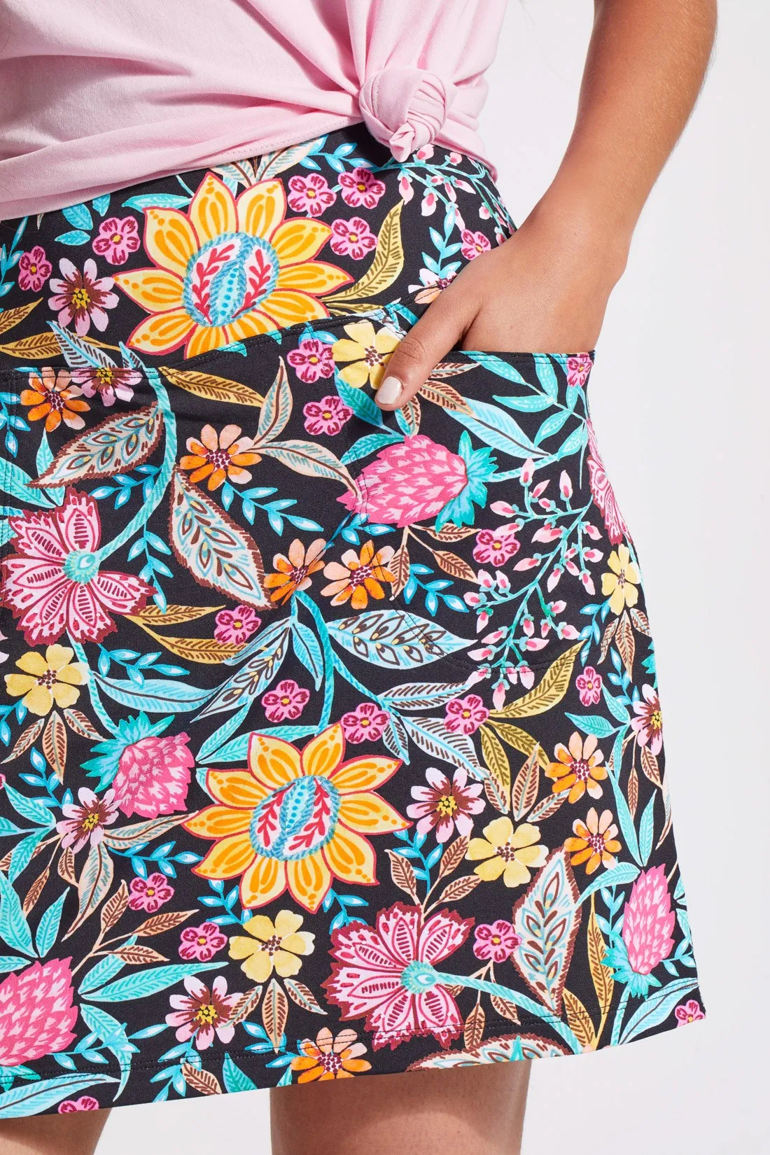 Flower Print Skort