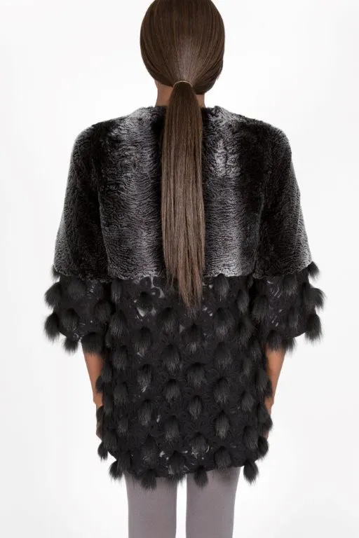 Fox Fur & Chinchilla Rex Fur Jacket