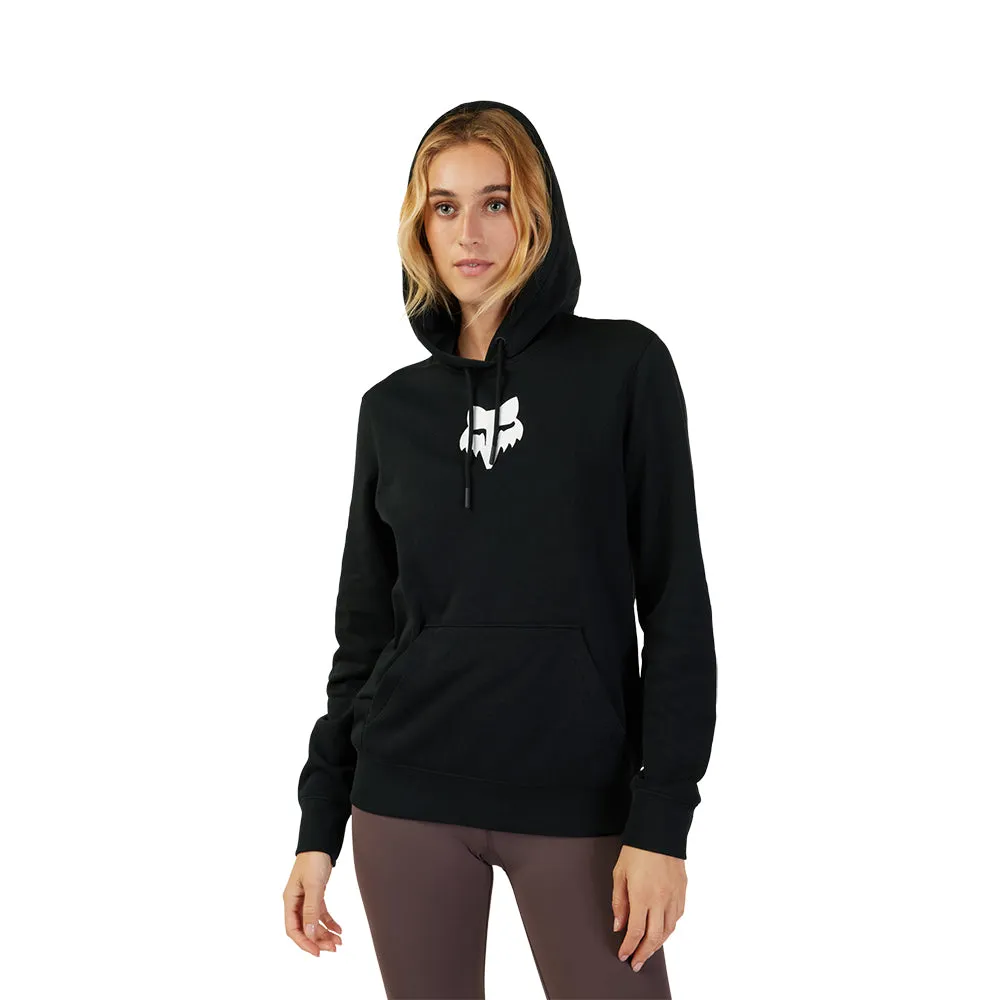 FOX WOMENS FOX HEAD FLEECE PULLOVER HOODY [BLACK]