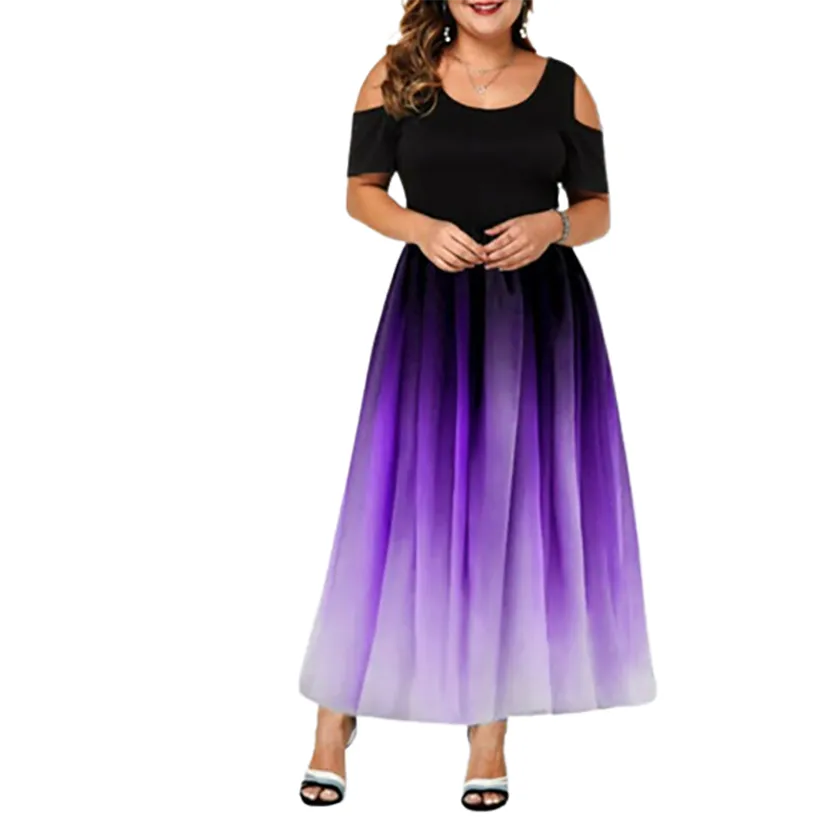 Funki Buys | Dresses | Women's Plus Size Prom Gradient Dress