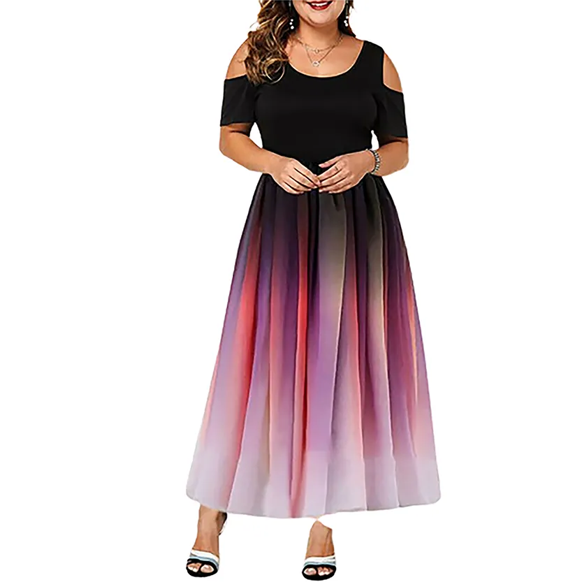 Funki Buys | Dresses | Women's Plus Size Prom Gradient Dress