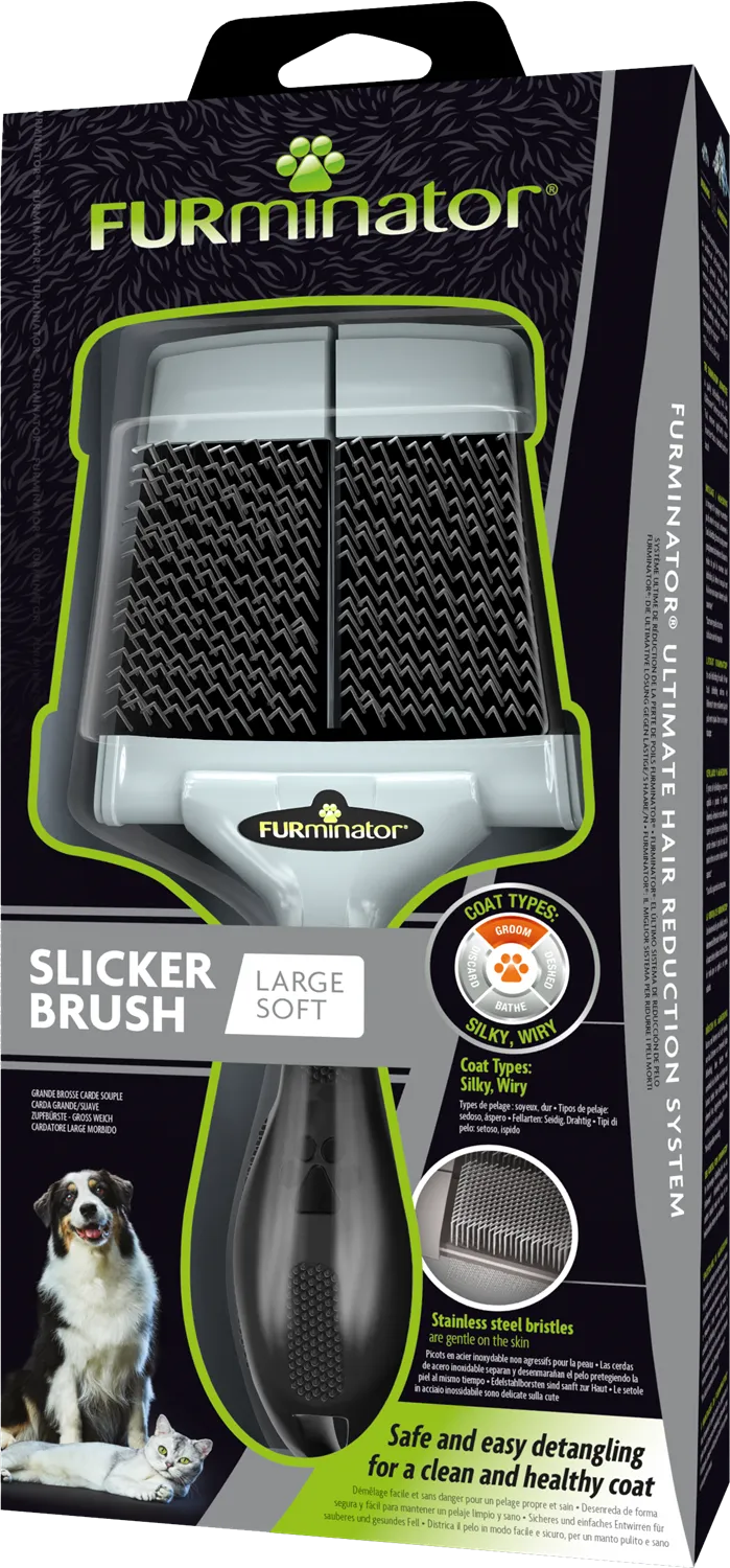 Furminator Dog & Cat Slicker Brush ,Soft, Large