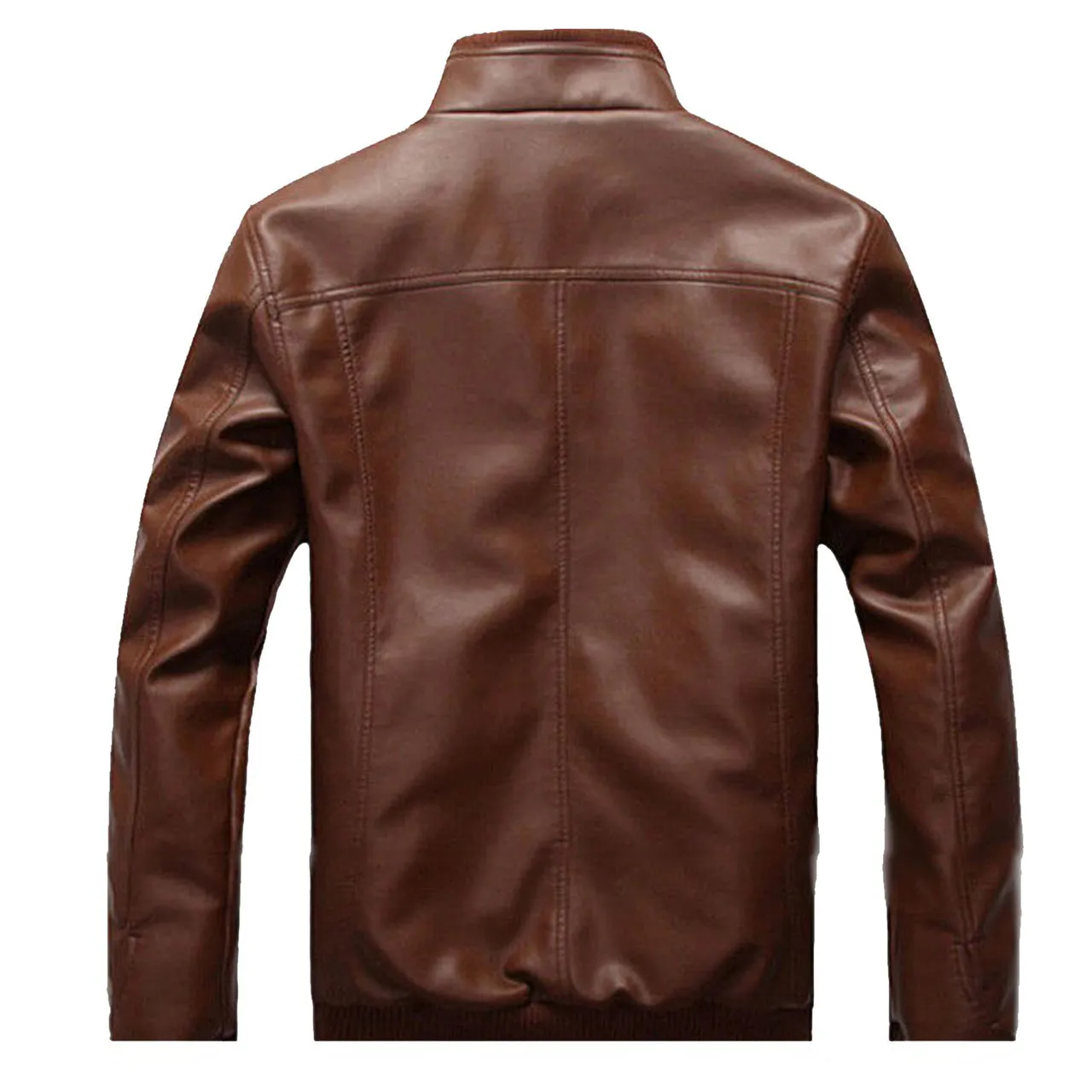 Geniune Sheep Skin Leather Jacket For Men In Brown