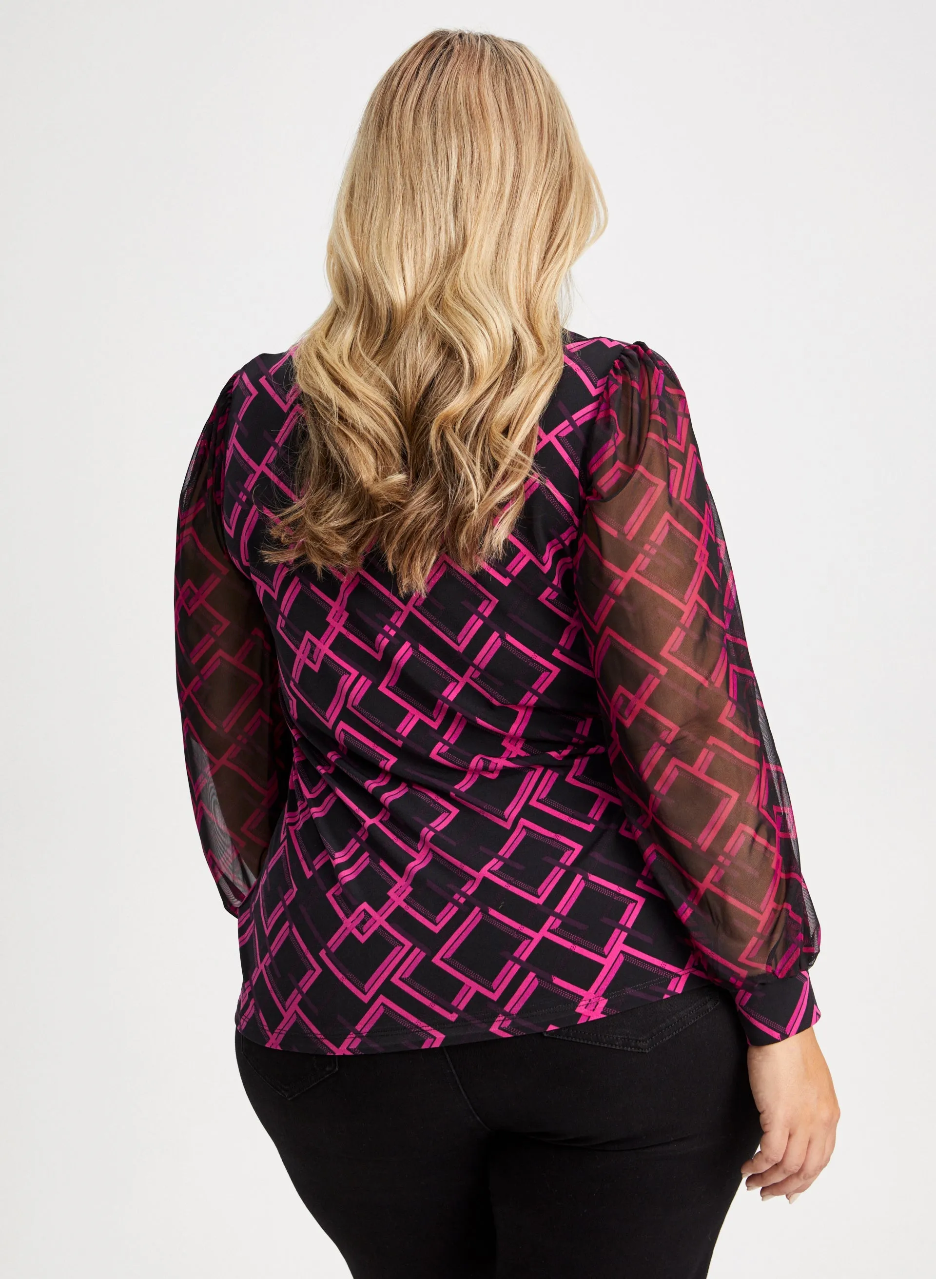 Geometric Print Top