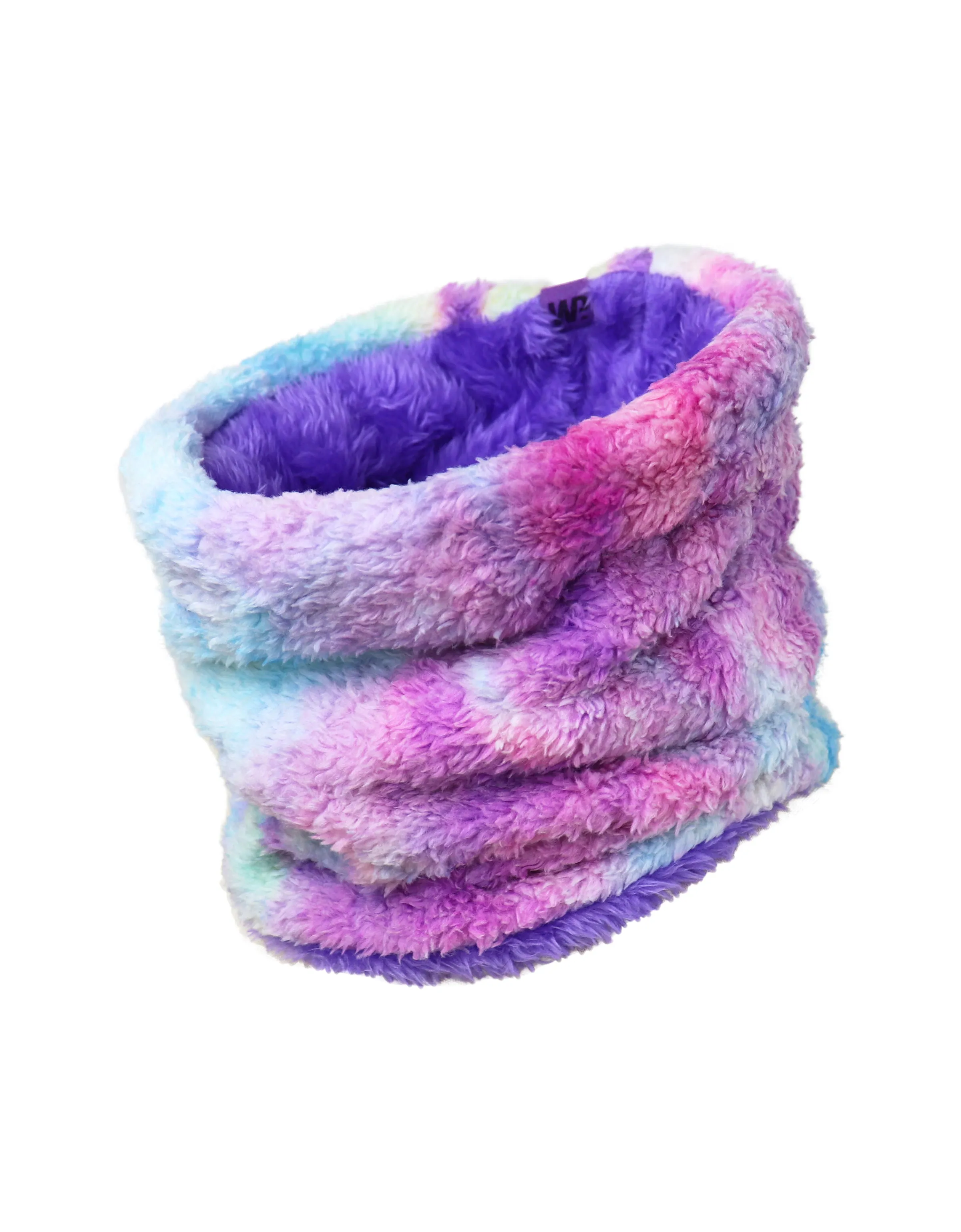 GIRLS TIE DYE REVERSIBLE PLUSH NECK WARMER