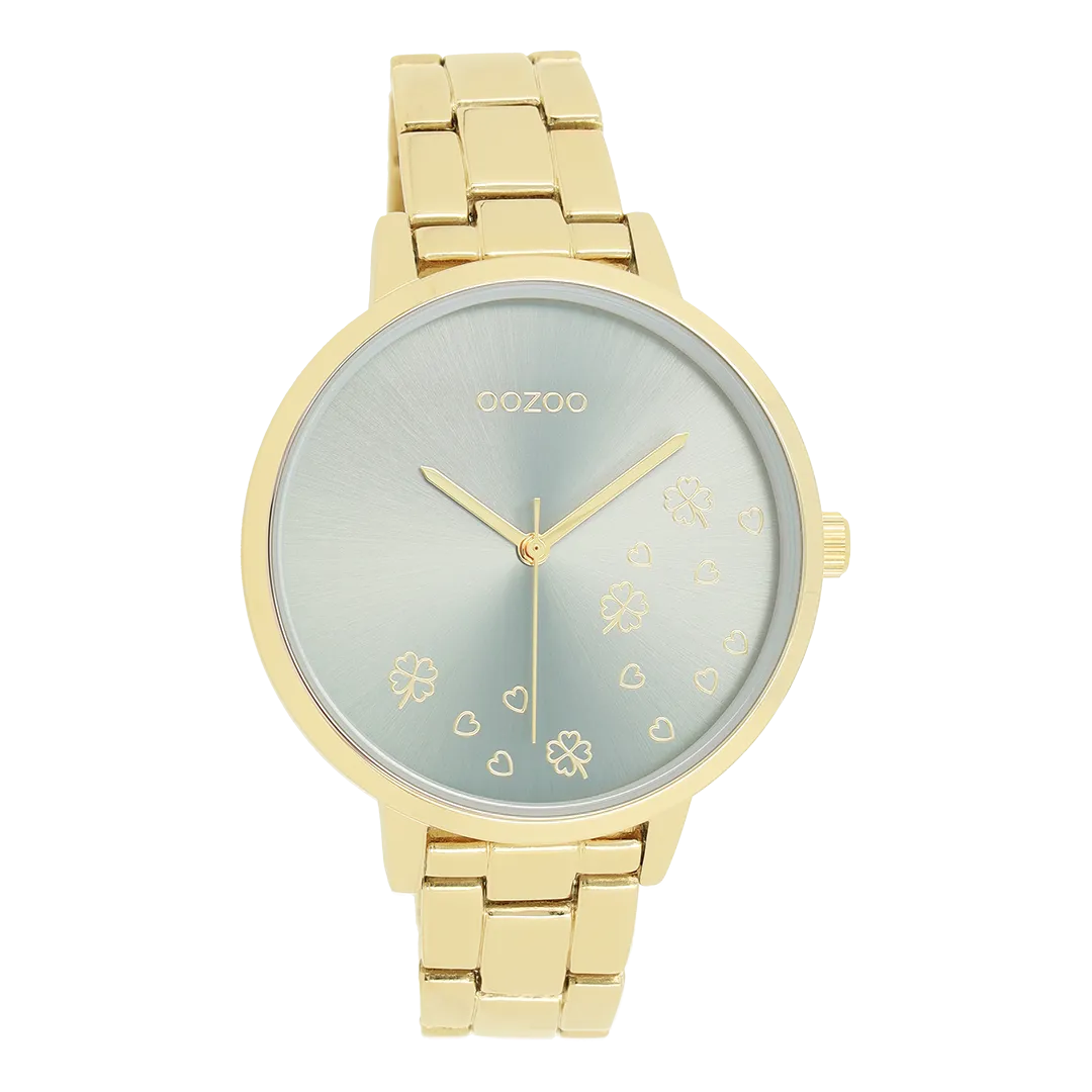 Gold coloured OOZOO watch with gold coloured stainless steel bracelet - C11123