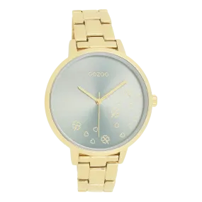 Gold coloured OOZOO watch with gold coloured stainless steel bracelet - C11123