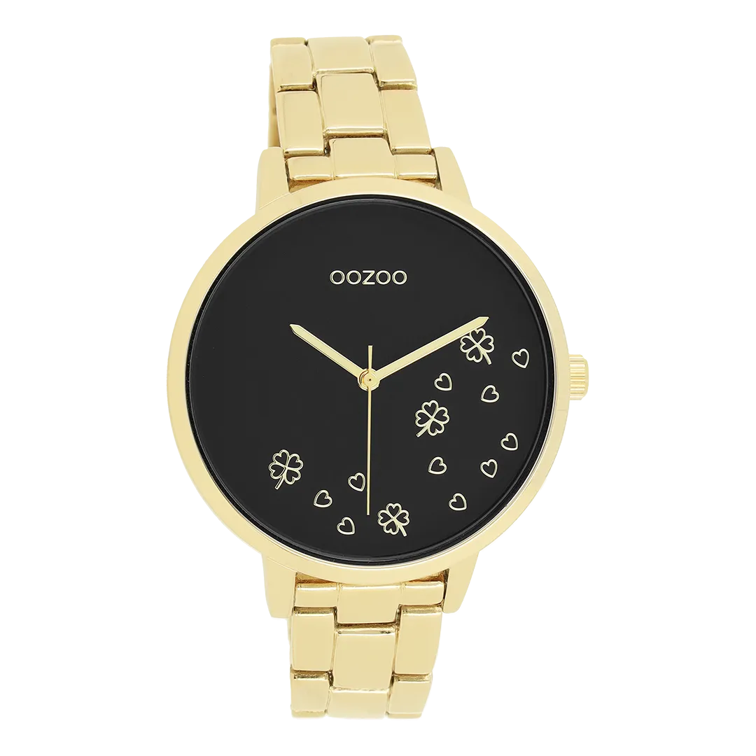 Gold coloured OOZOO watch with gold coloured stainless steel bracelet - C11124