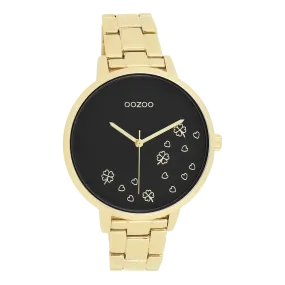 Gold coloured OOZOO watch with gold coloured stainless steel bracelet - C11124