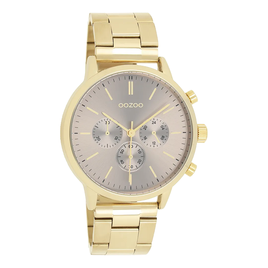 Gold coloured OOZOO watch with gold coloured stainless steel bracelet - C11408