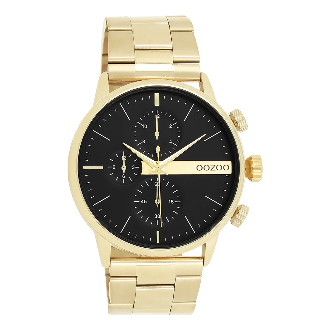 Gold coloured OOZOO watch with gold coloured stainless steel bracelet - C11411