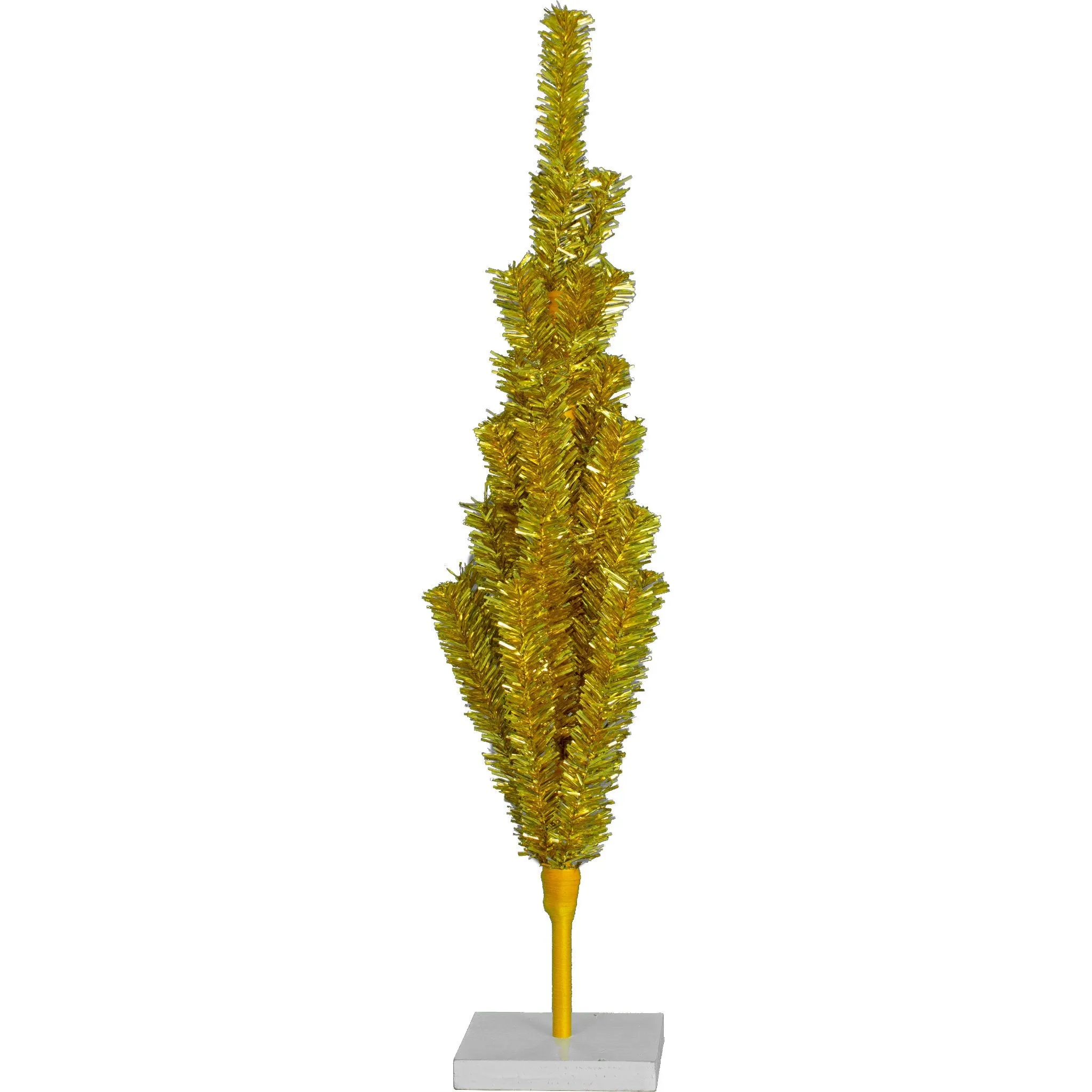 Gold Tinsel Tree with 1in Thin Brush