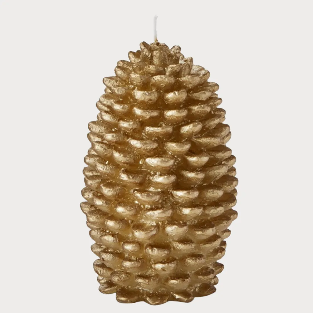 Golden Pinecone Candle