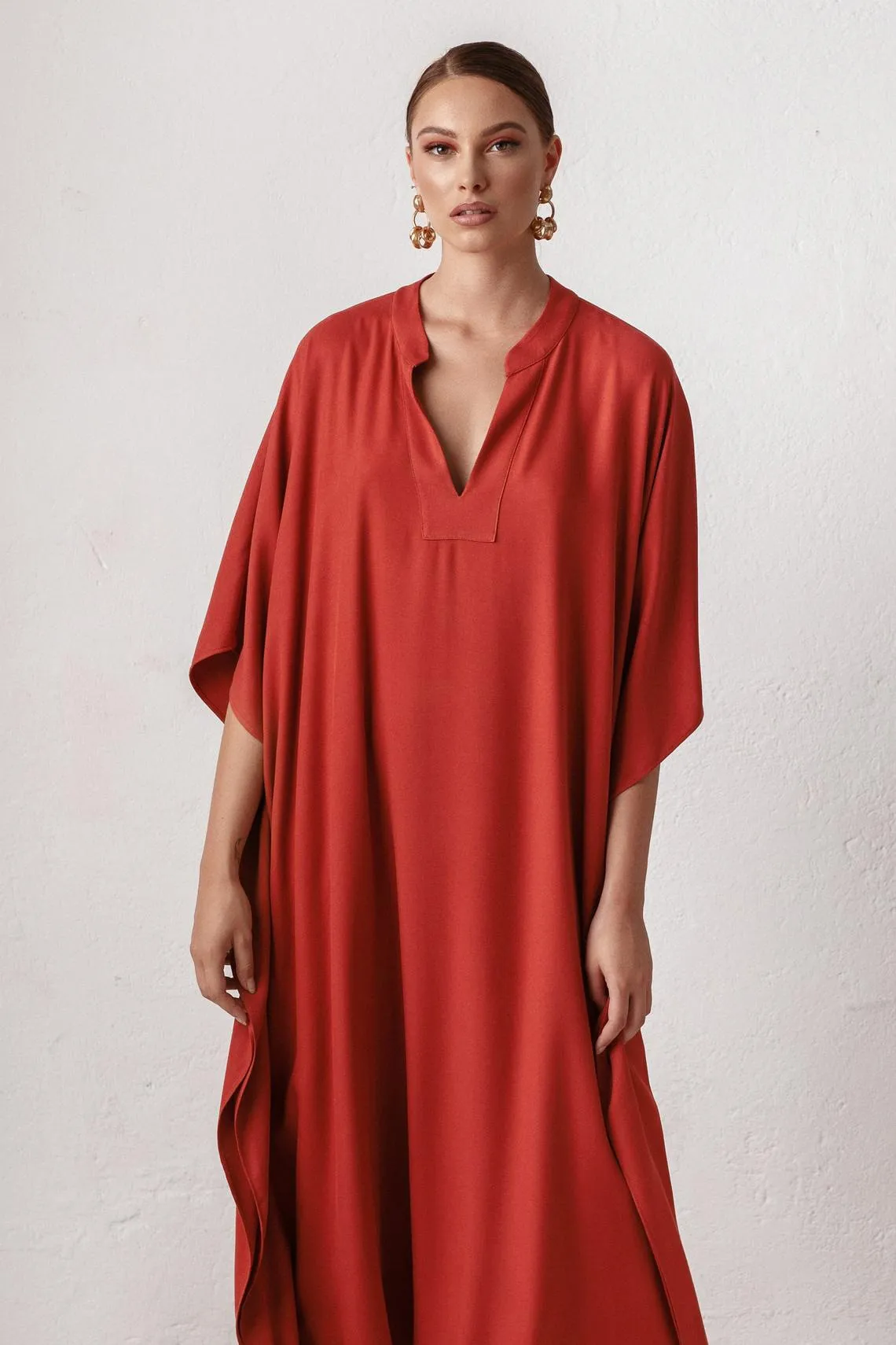 Gracie Silky Kaftan Tunic Dress - 3 Colors