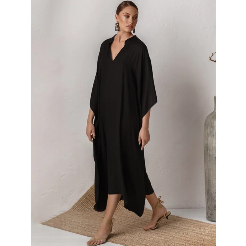 Gracie Silky Kaftan Tunic Dress - 3 Colors