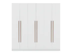 Gramercy Modern Freestanding Wardrobe Armoire Closet in White