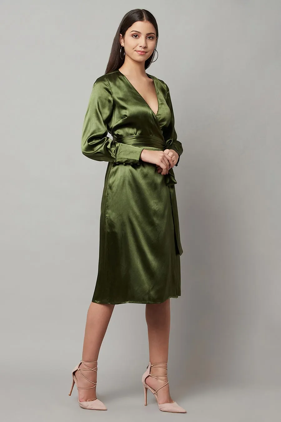 Green Wrap Dress