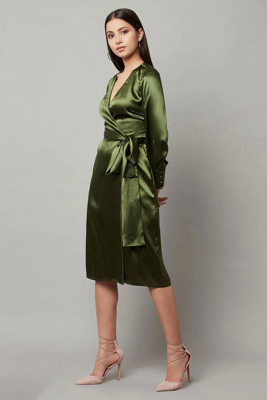 Green Wrap Dress