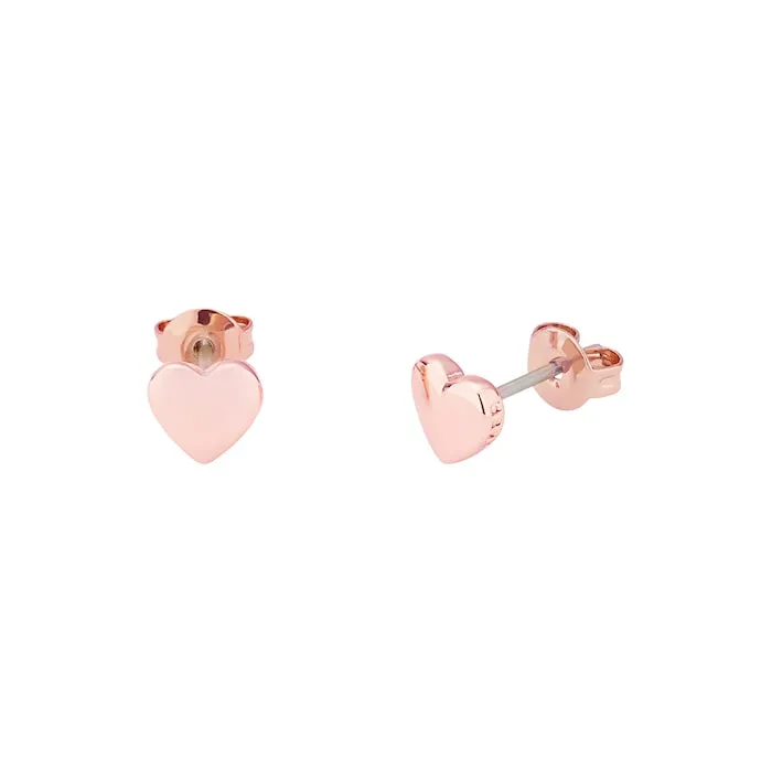 Harly Tiny Heart Stud Earring Rose Gold