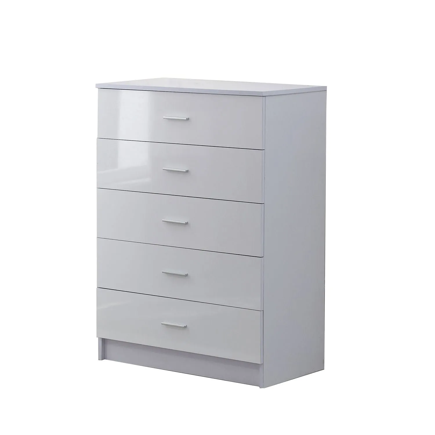 High Gloss 3 Piece Trio Bedroom Furniture Set Wardrobe   Chest Of Drawer   Bedside White