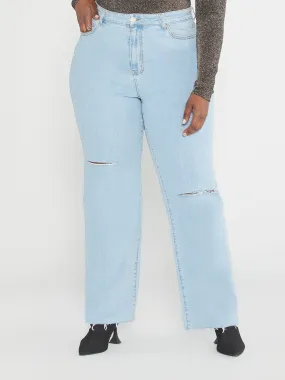 High Rise Y2K Straight Leg Jeans