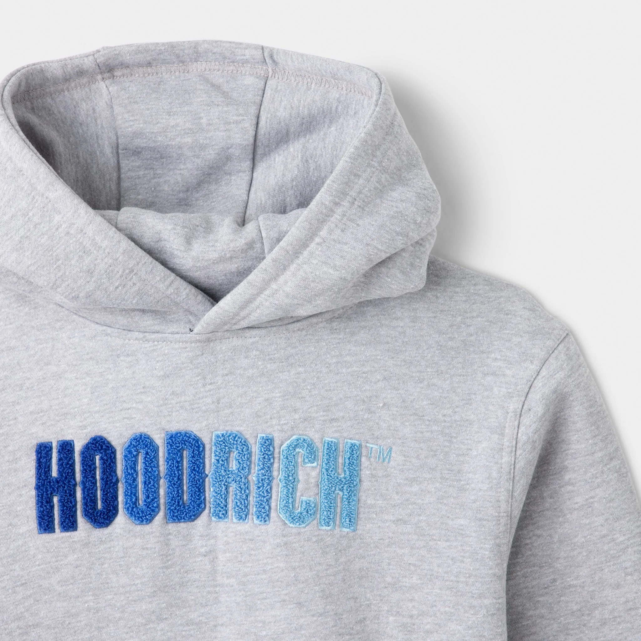 Hoodrich Junior Boys' Tone V2 Pullover Hoodie Heather Grey / Blues