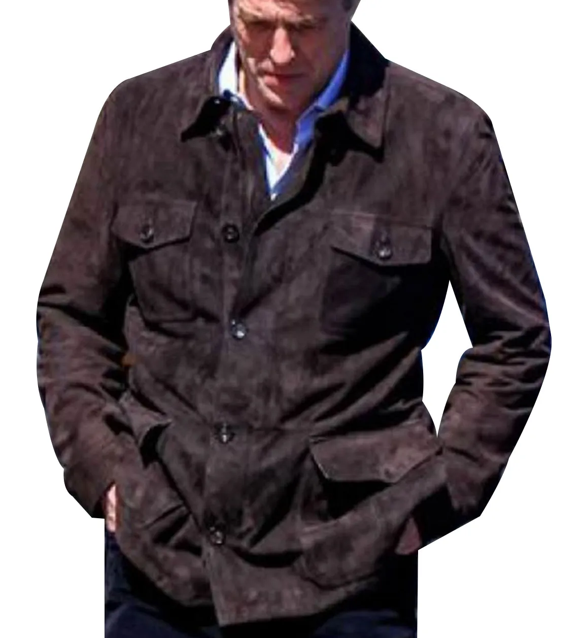 Hugh Grant The Undoing Suede Jacket