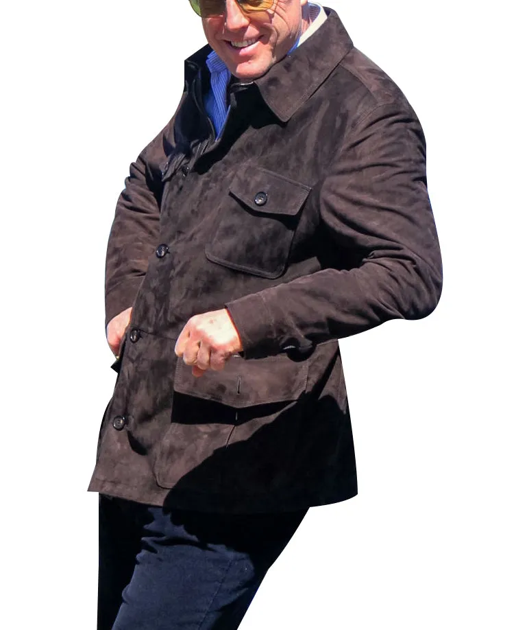 Hugh Grant The Undoing Suede Jacket