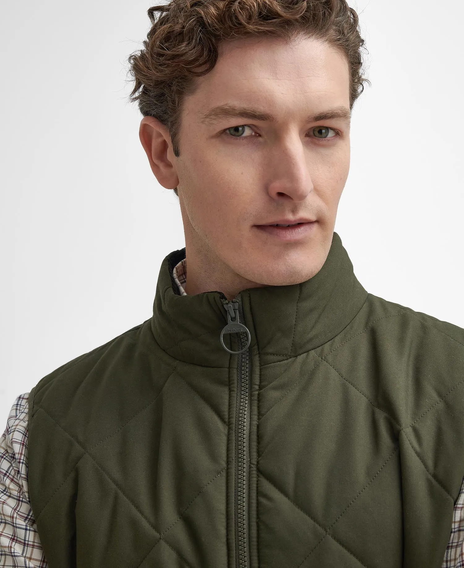 Hybrid Quilted Gilet - Olive