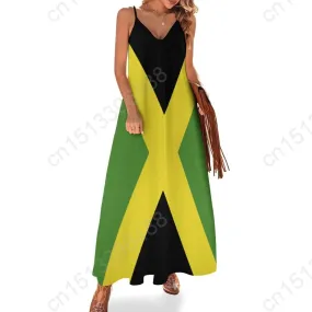 Jamaica Flag Print Swing Dress