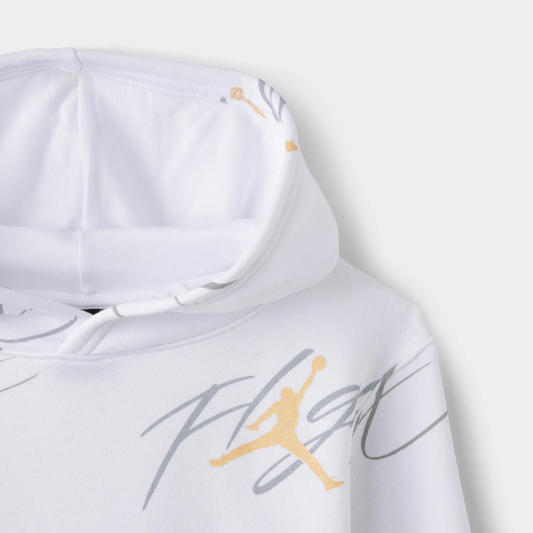 Jordan Juniors' All-Over Print Pullover Hoodie / White