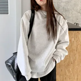 Korean Fashion Y2K Solid Basic Loose Comfortable Hoodie