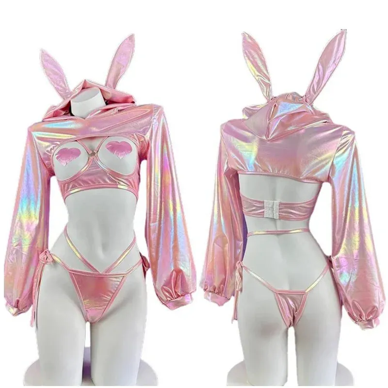 Laser Rave Bunny Cosplay Lingerie Set