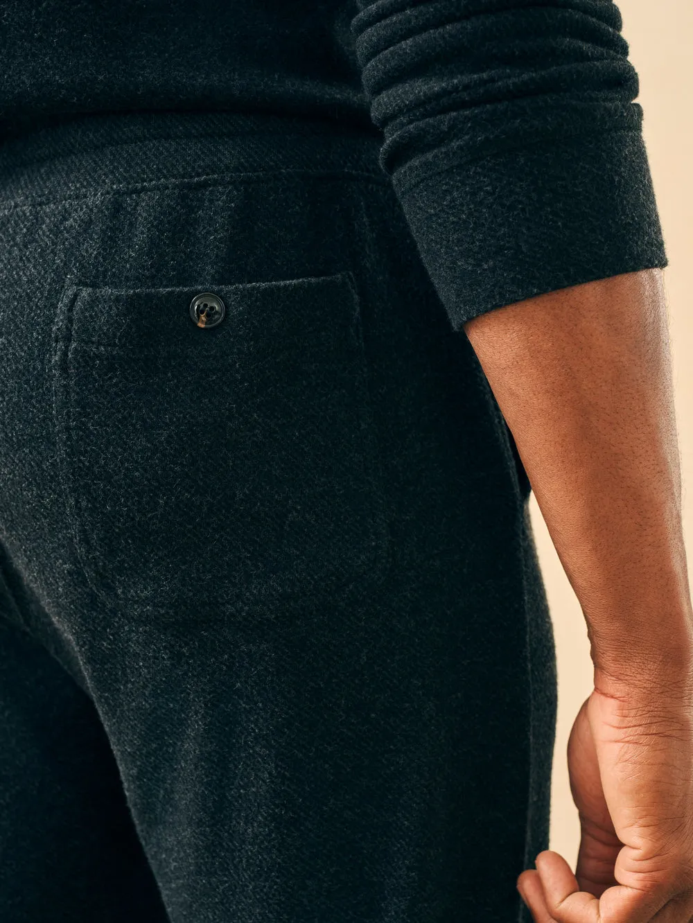 Legend Sweatpants in Heathered Black Twill