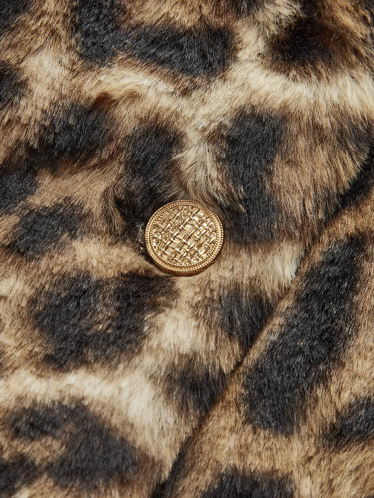 Leopard Print Oversized Faux Fur Coat