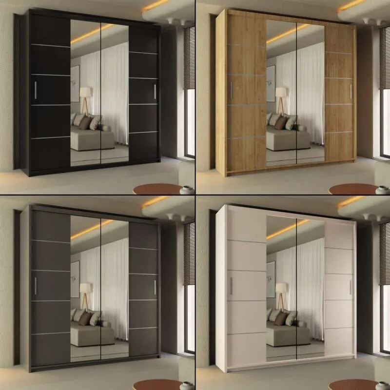 Lisbon Sliding Door Wardrobe - Luxurious and Spacious with Full-Length Mirror