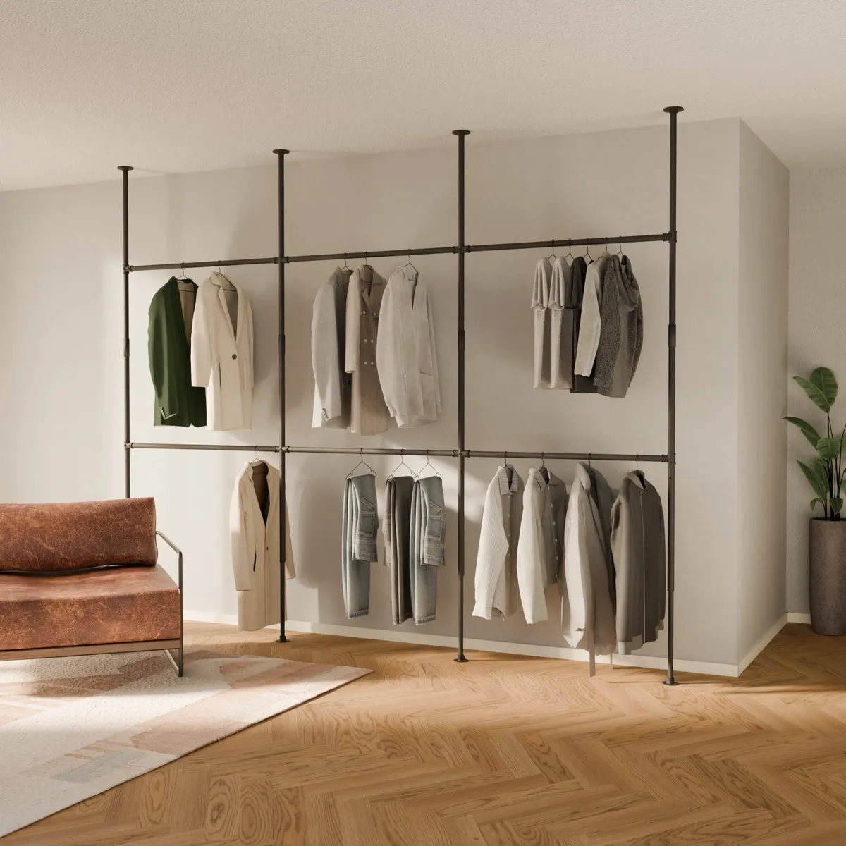 LOFT III – Telescopic rod clothes rail