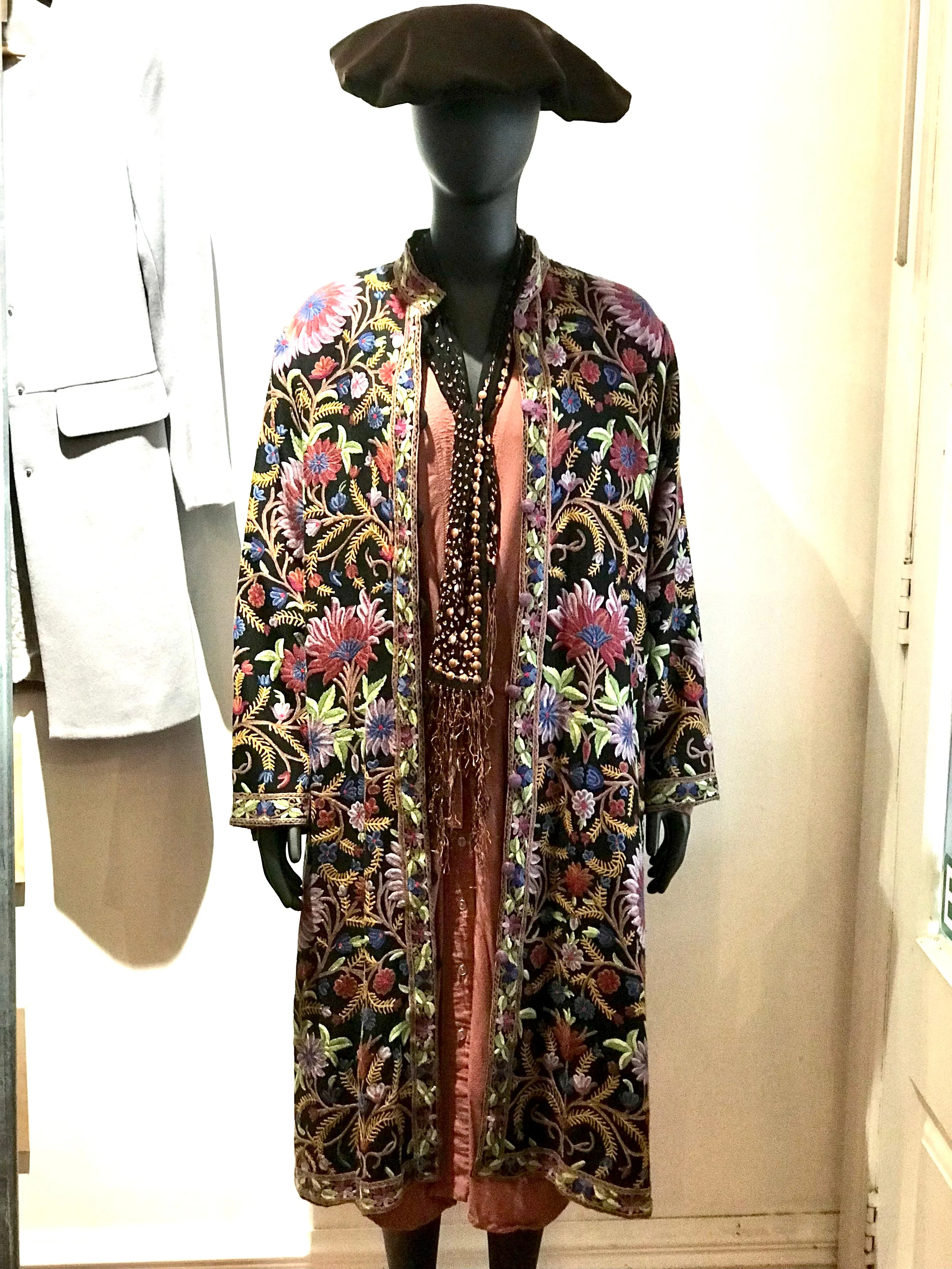 Louise Mitchel Hand Embroidered Wool Coat